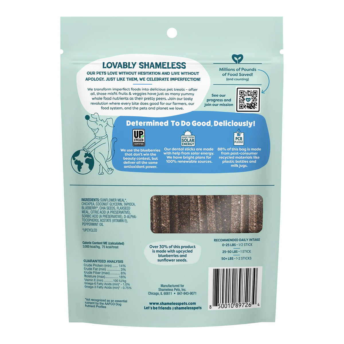 Blueberry & Mint Dental Chews for Dogs, 8 Chews J1187