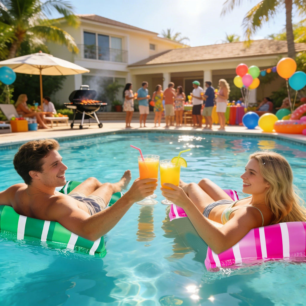 4 Pack Inflatable Pool Float Hammocks I49565