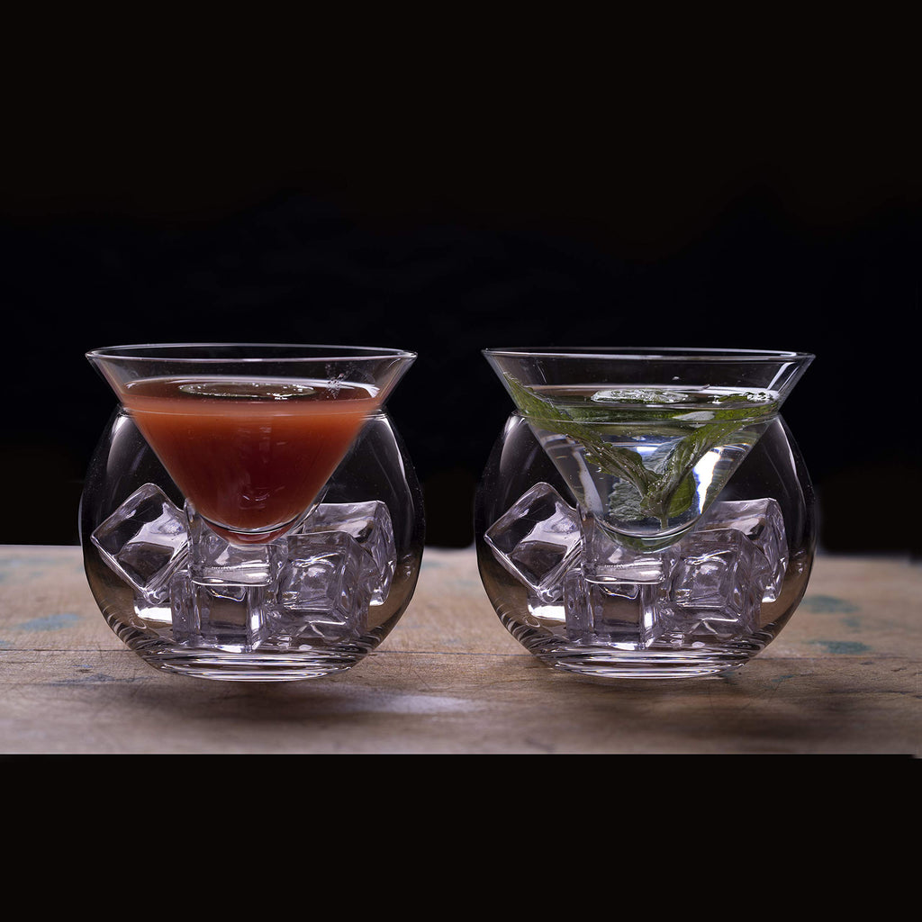 Stemless Martini Glasses with Chiller P796063