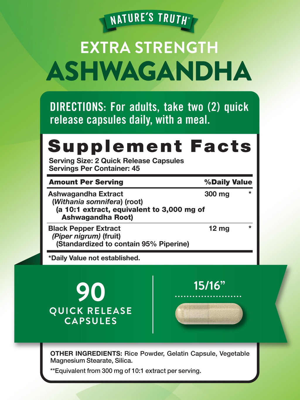 Ashwagandha Capsules 90 Count M8662