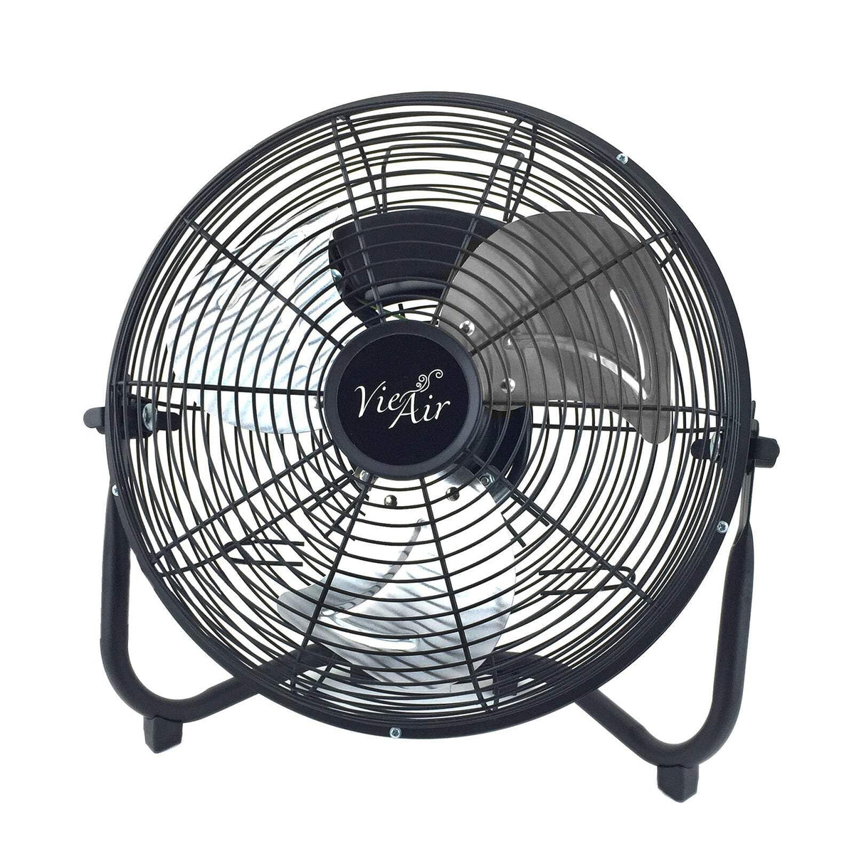 12 Inch Heavy Duty Metal Floor Fan, Black W451640