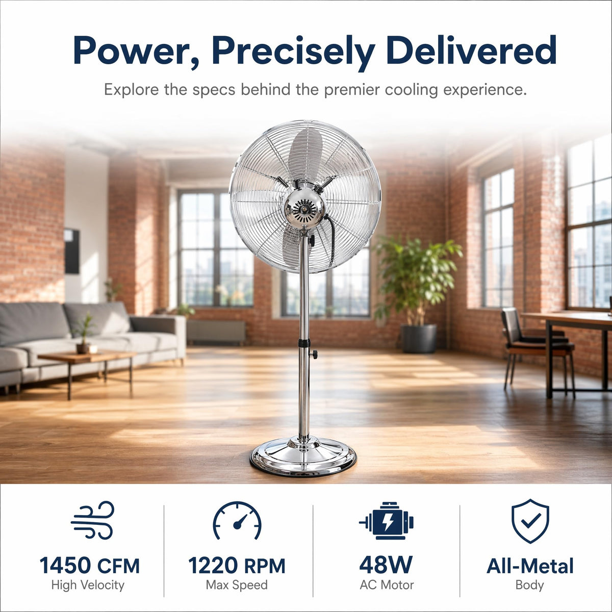 16 Inch 3-Speed Pedestal Fan J4349