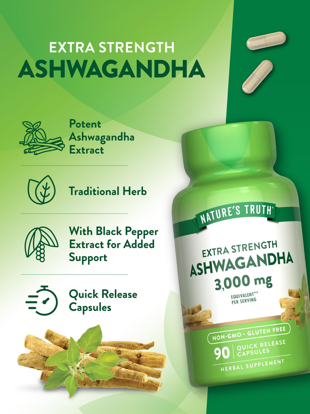 Ashwagandha Capsules 90 Count M8662