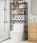 Brown 4-Tier Over-the-Toilet Storage Rack U589