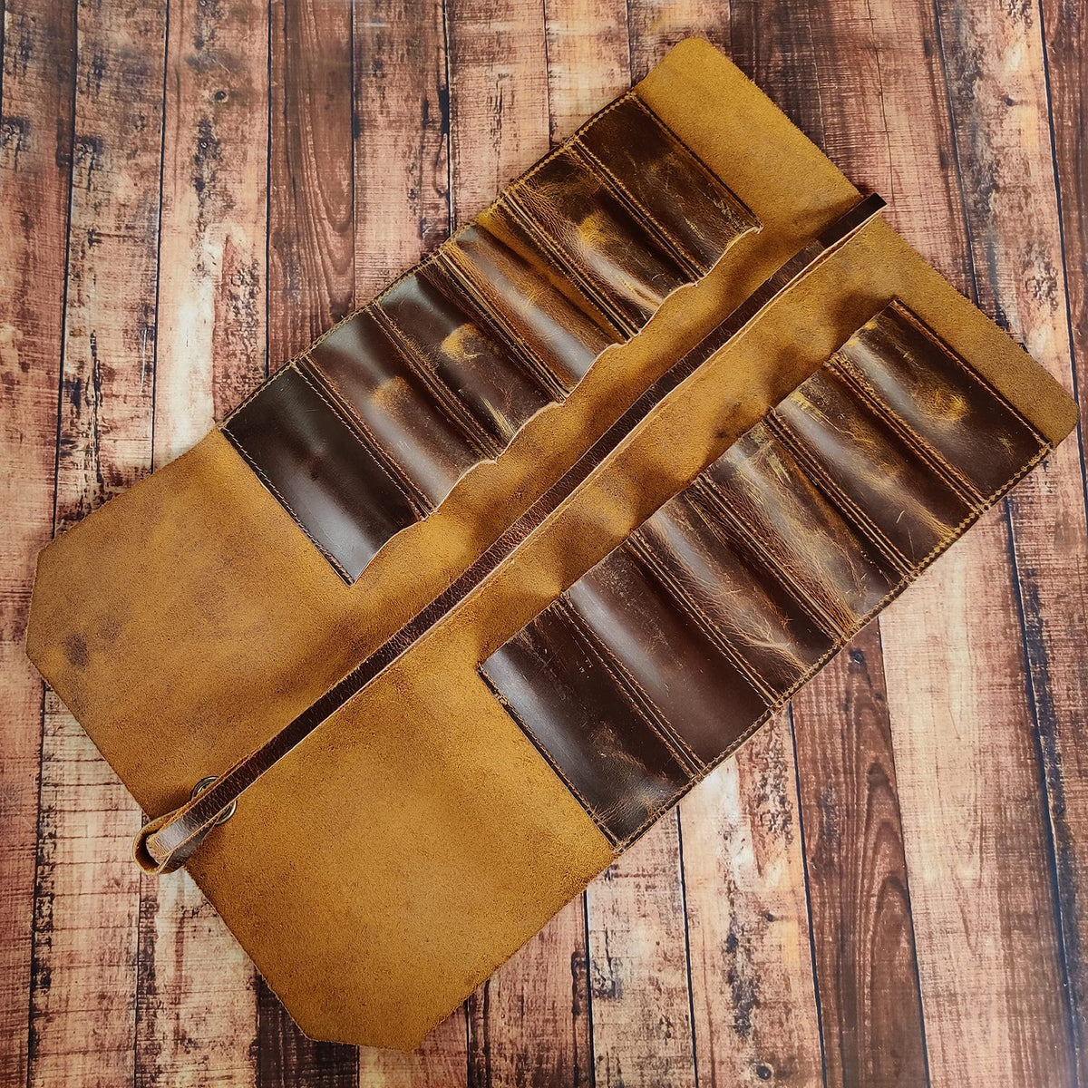 Leather Tool Roll Up Pouch E706188