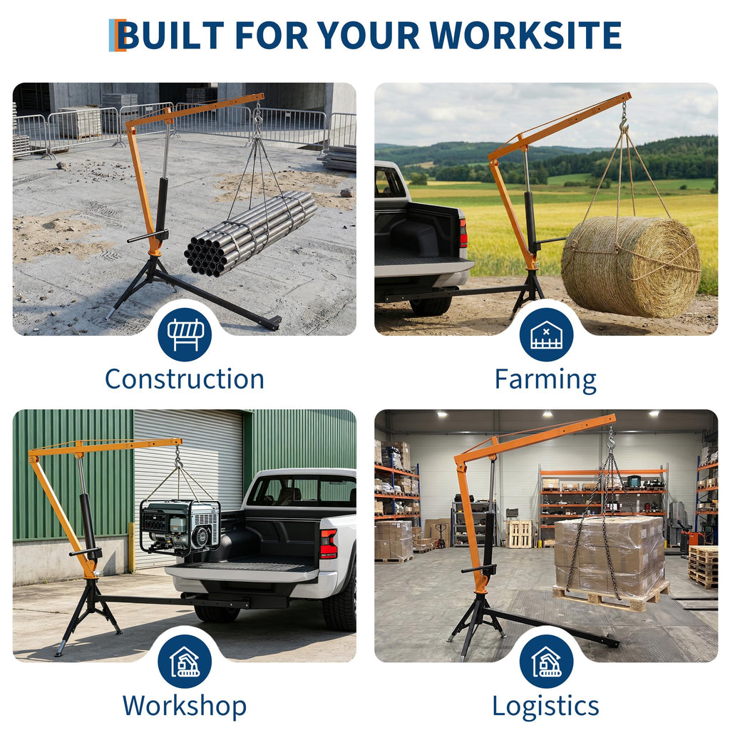 Heavy Duty Hydraulic Hitch Mounted Truck Crane with 360 Degree Swivel Boom T67288