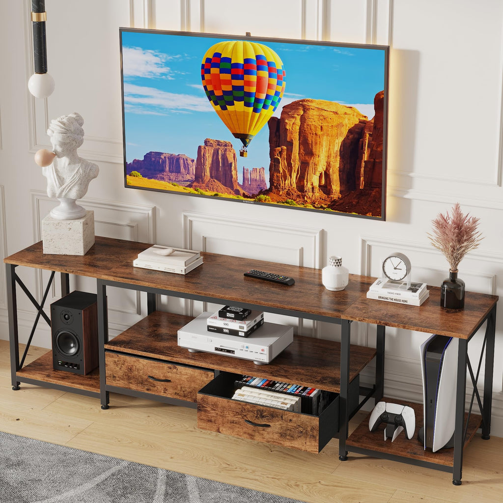 Fabric Drawers TV Stand for 65 70 75 Inches TV J4931